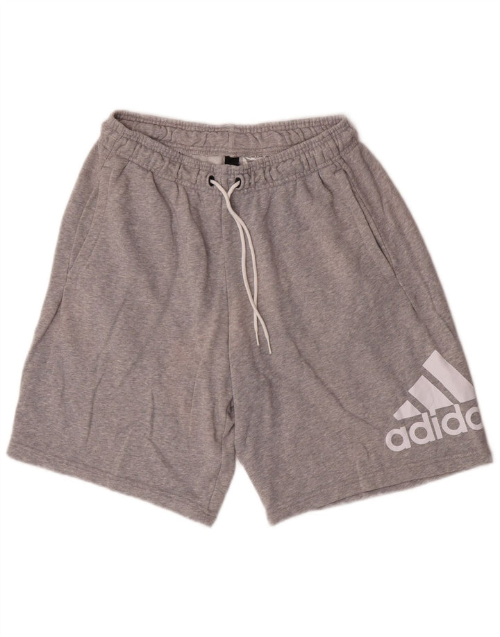 Adidas Mens Graphic Sport Shorts Grande Gris Algodón