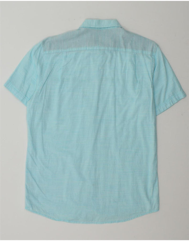 IZOD Mens Short Sleeve Shirt Medium Blue Pinstripe Cotton Vintage Izod and Second-Hand Izod from Messina Hembry 