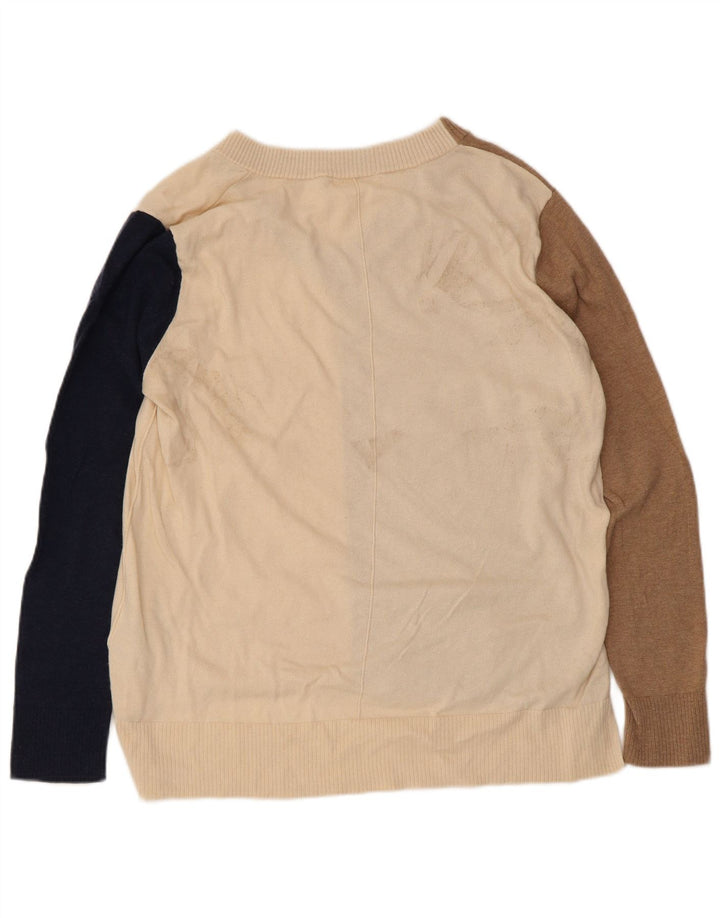 White Stuff - Jersey con cuello en V para mujer, talla grande, multicolor
