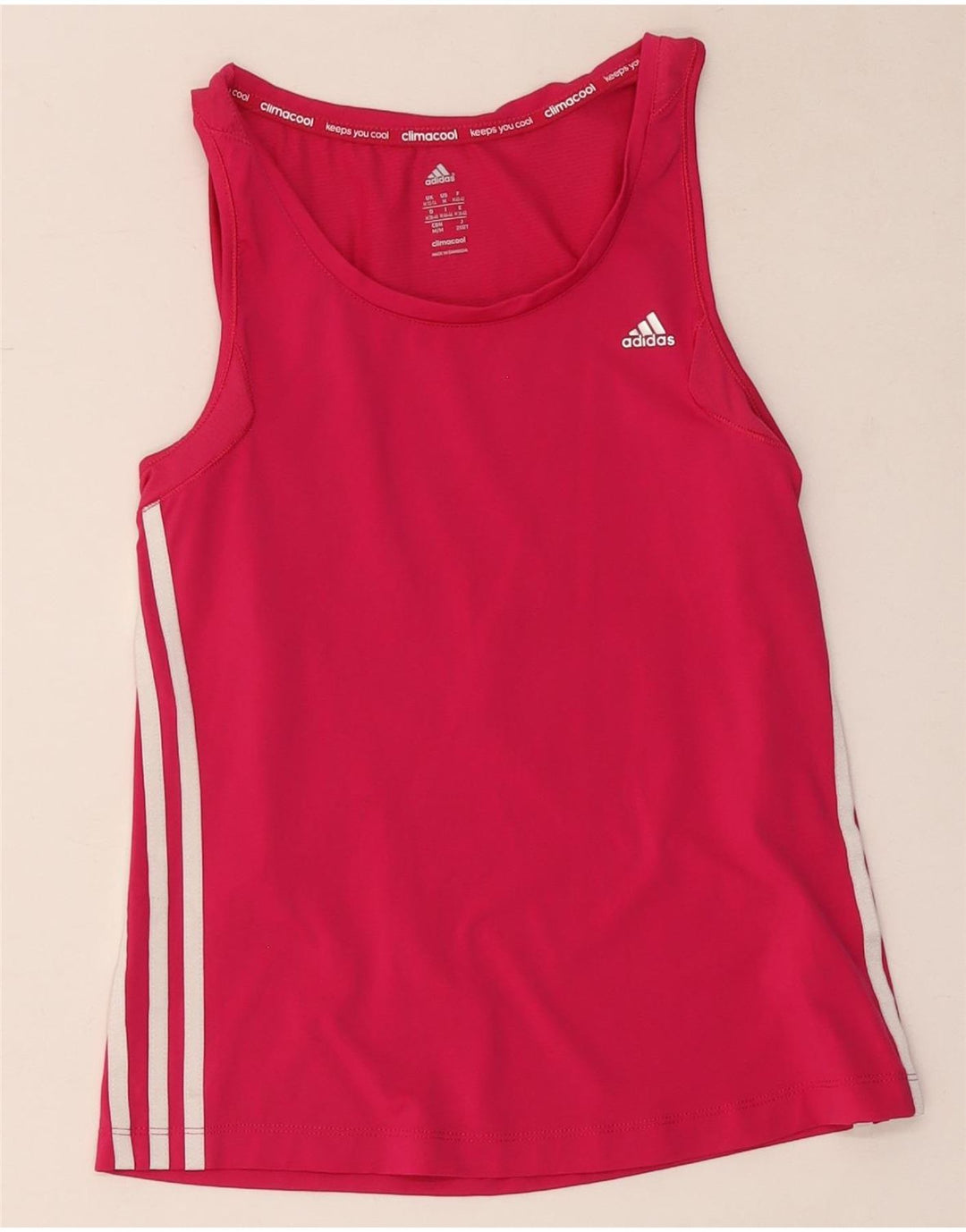 Adidas Mujer Climacool Chaleco Top UK 12/14 Medio Rosa Poliamida