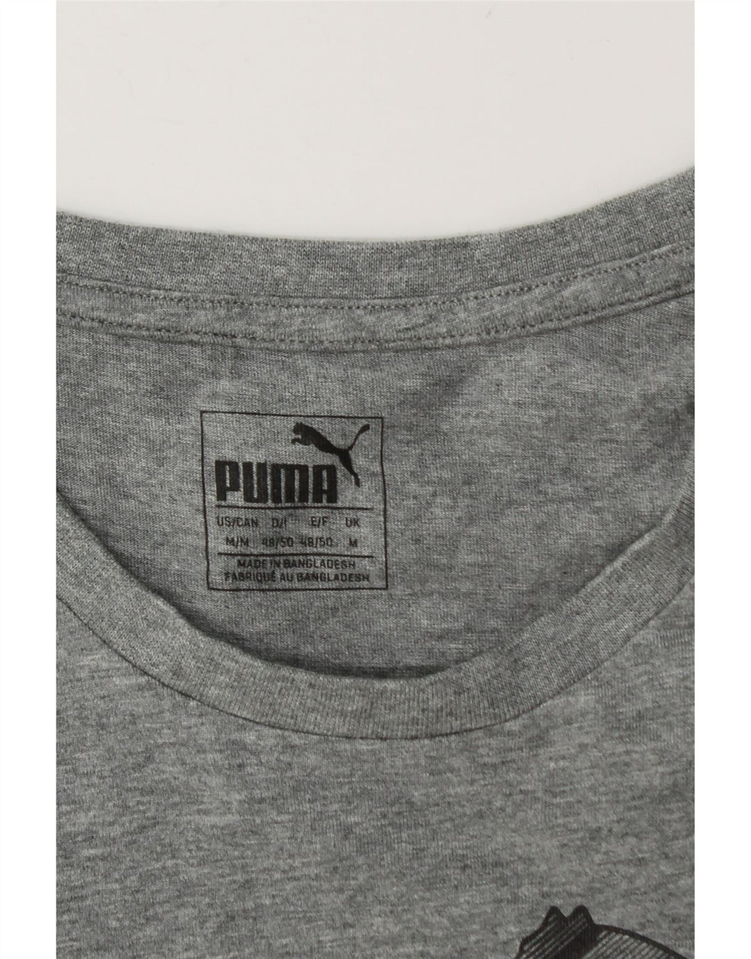 Puma Camiseta gráfica para hombre Top gris medio moteado