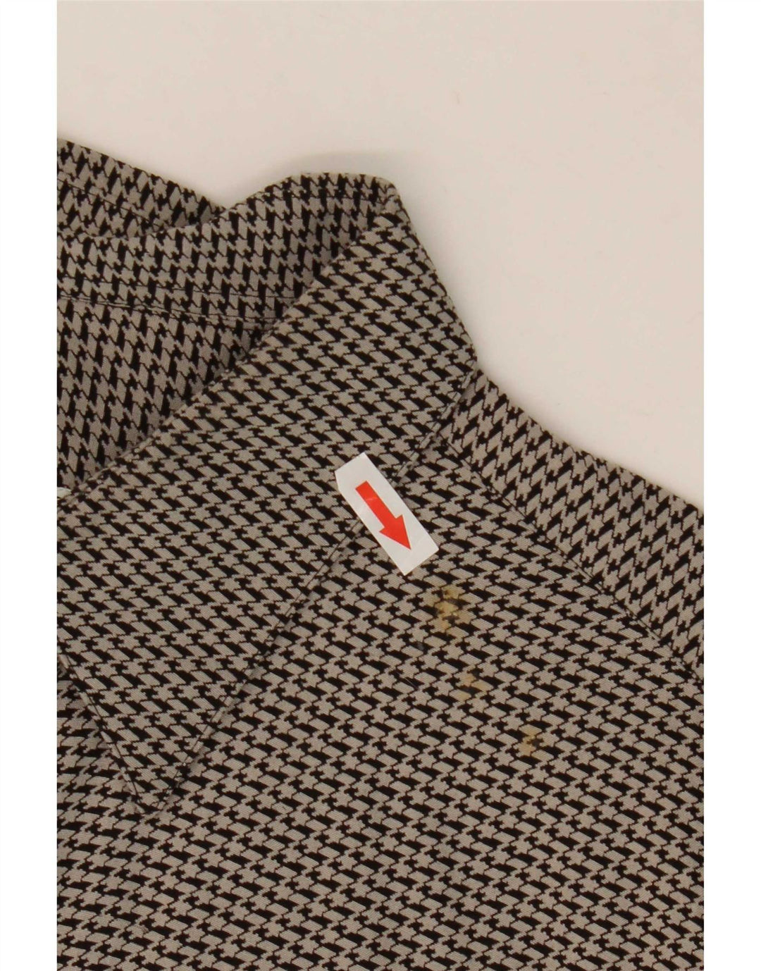 Camisa vintage para hombre Viscosa de pata de gallo gris grande