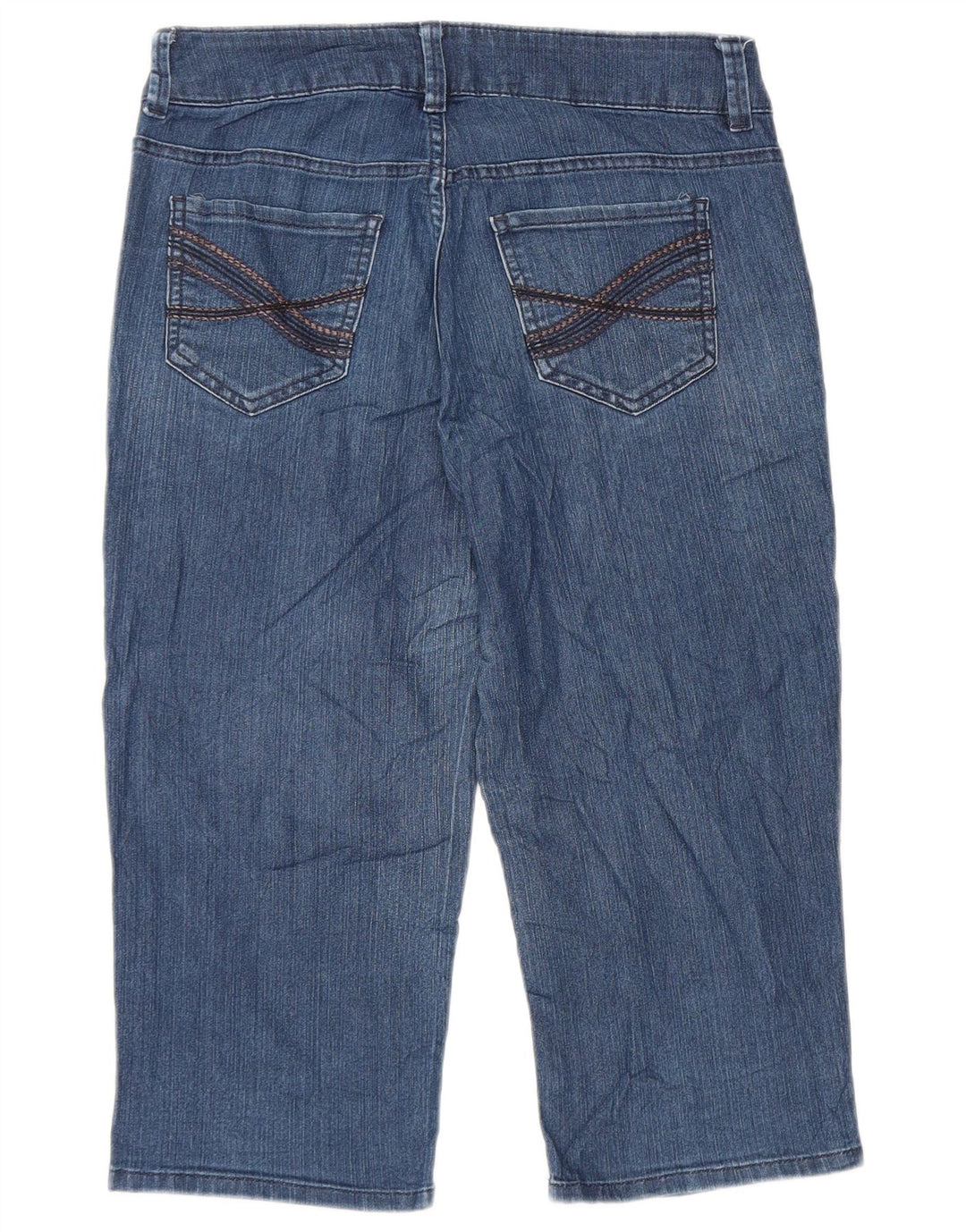 LEE Mujeres Riders Capri Jeans US 8 Mediano W32 L19 Algodón Azul