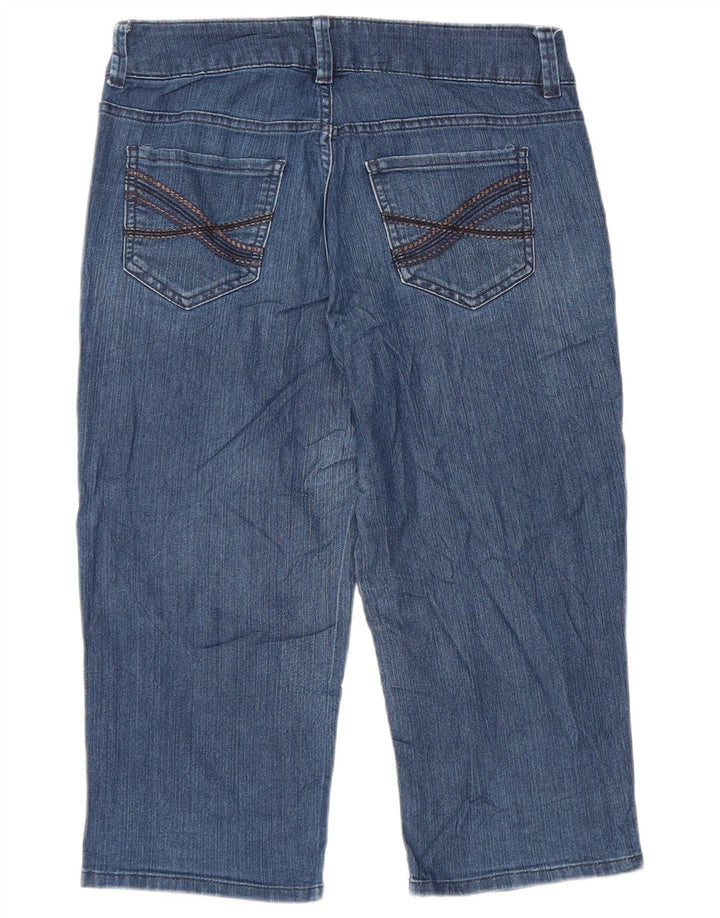 LEE Mujeres Riders Capri Jeans US 8 Mediano W32 L19 Algodón Azul
