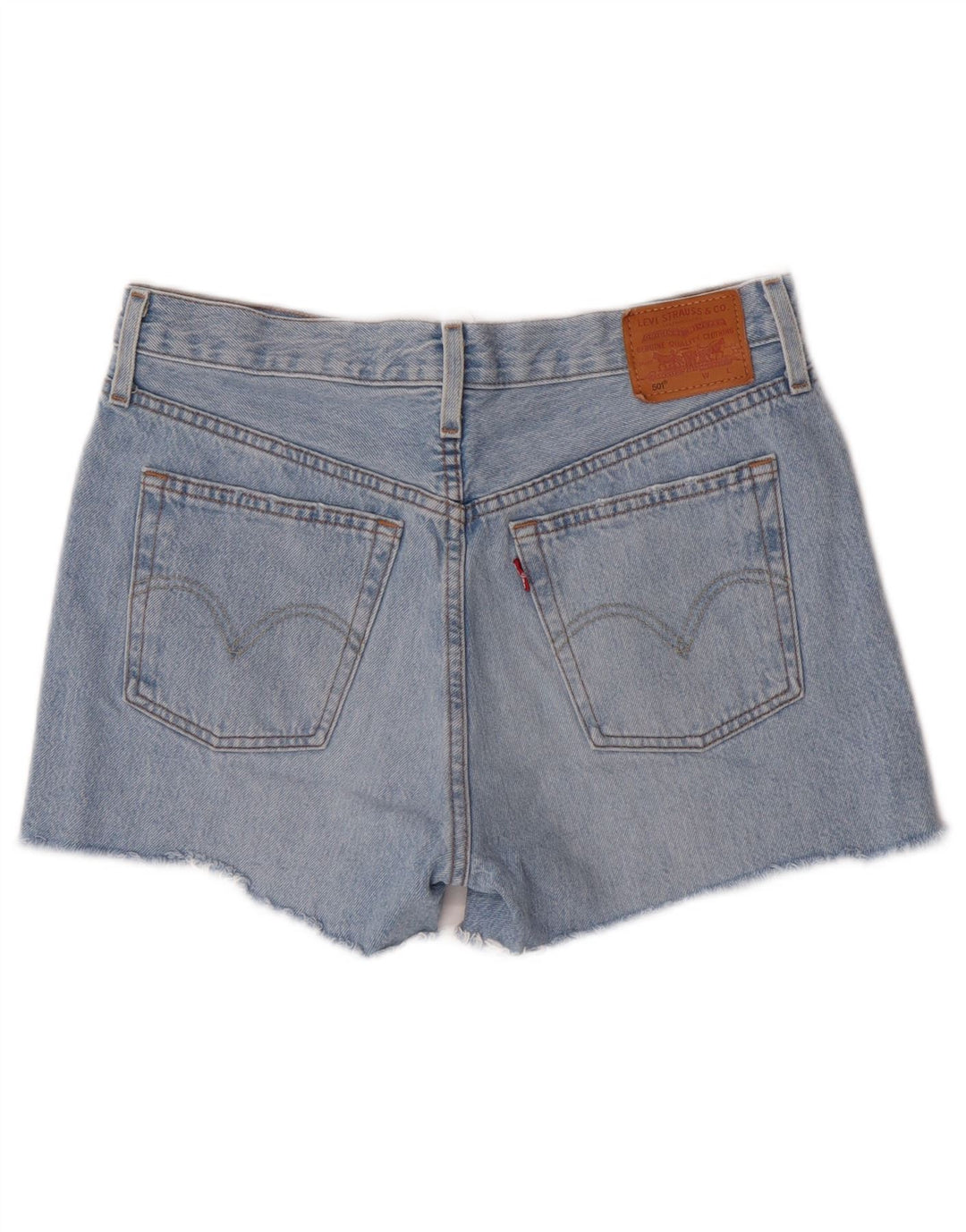 Levi's Mujer 501 Shorts Vaqueros W28 Algodón Azul Medio