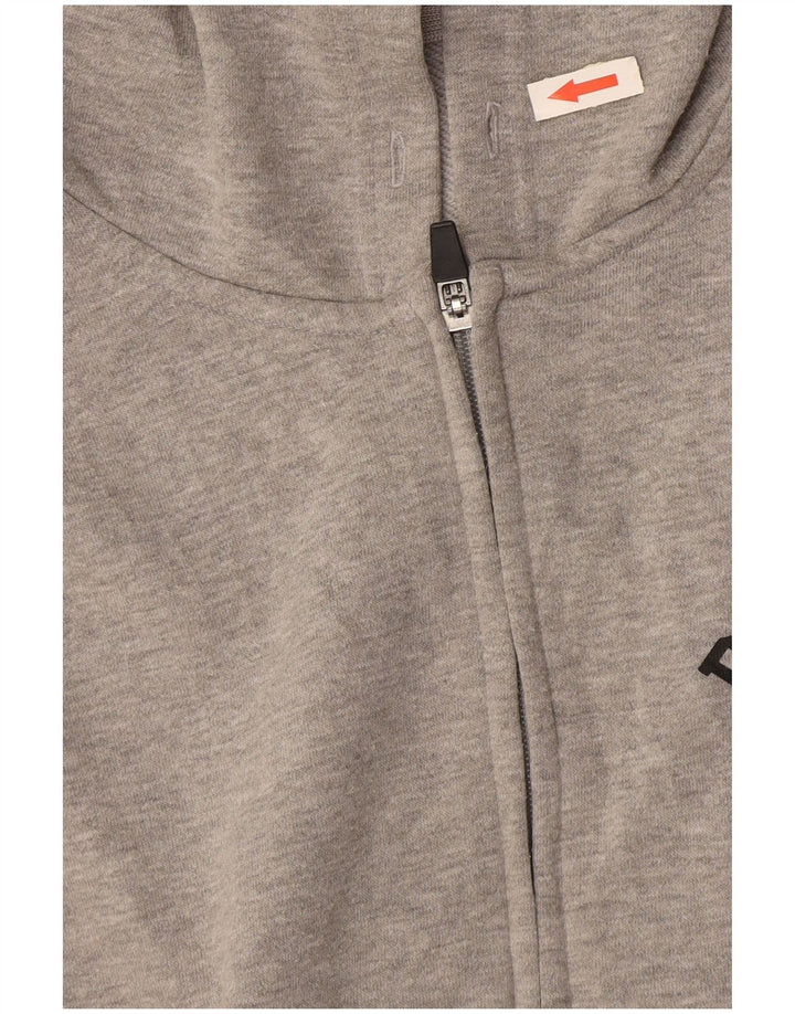 CHAMPION Suéter con capucha y cremallera gráfica para hombre Gris grande