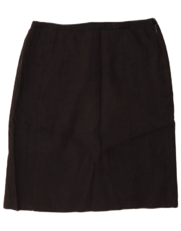 Falda recta para mujer Jigsaw UK 12 Medium W28 Black Linen