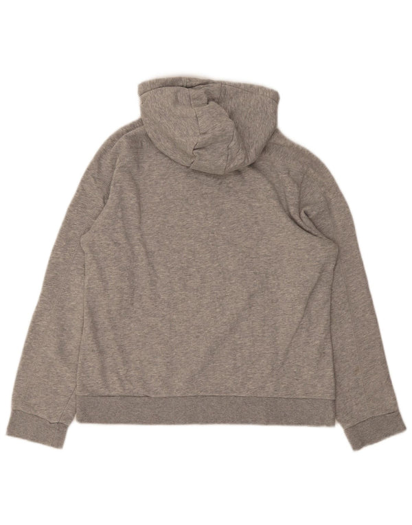 Adidas Sudadera con capucha gráfica para mujer Reino Unido 16/18 Grande Gris Algodón