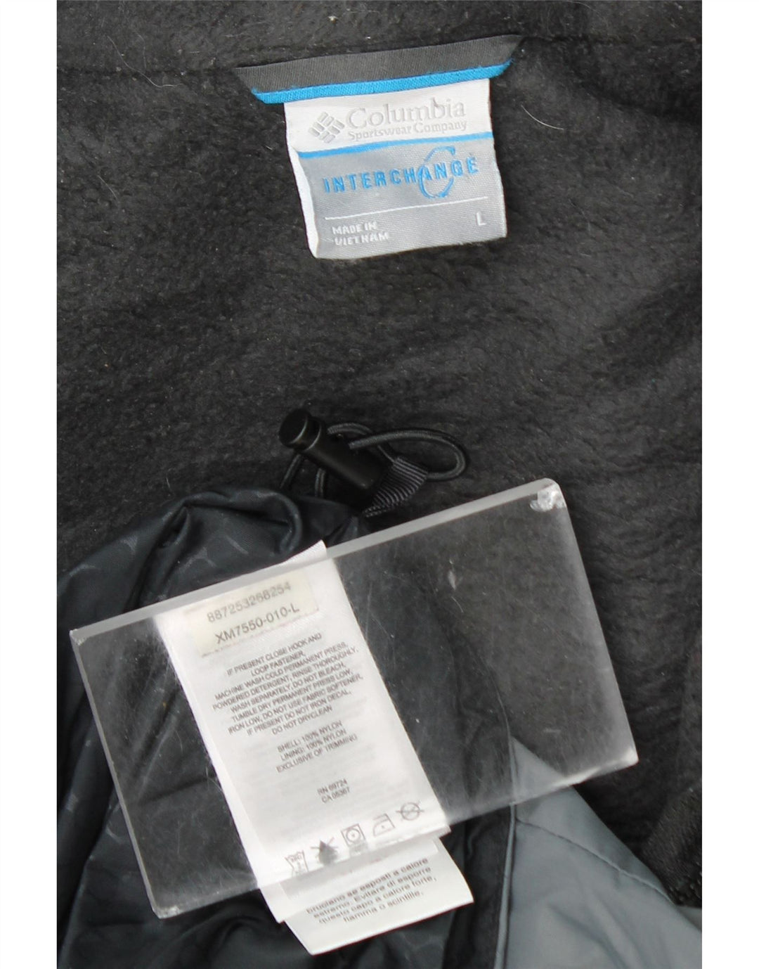 Columbia Chaqueta cortavientos Interchange para hombre Reino Unido 40 Grande Color negro