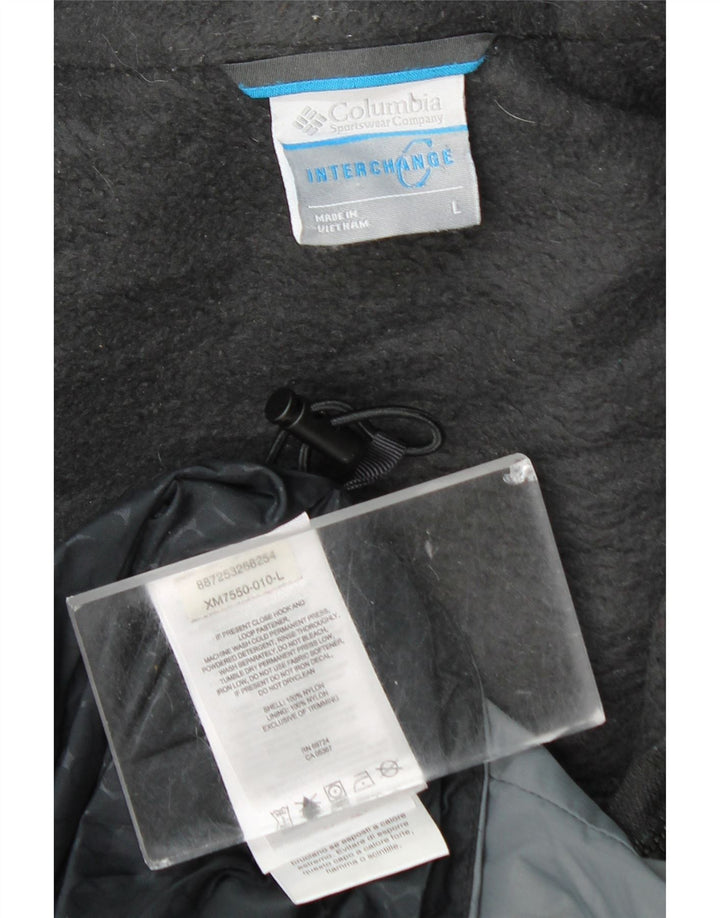 Columbia Chaqueta cortavientos Interchange para hombre Reino Unido 40 Grande Color negro