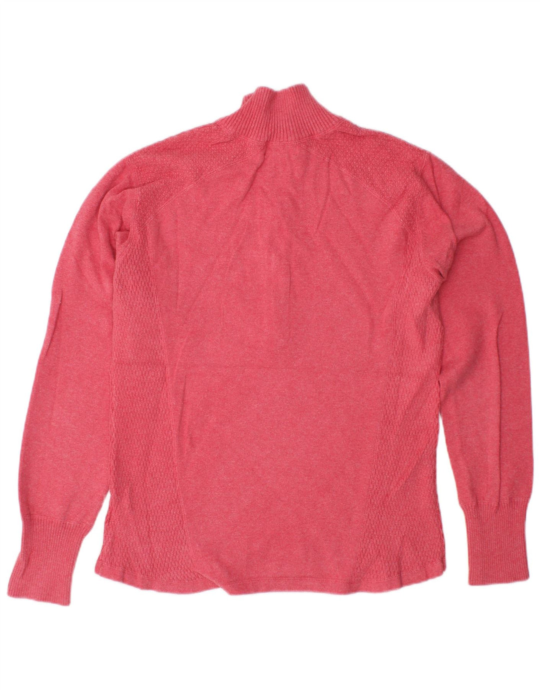 EDDIE BAUER Suéter tipo jersey con cremallera para mujer Reino Unido 40 Grande Algodón rosa