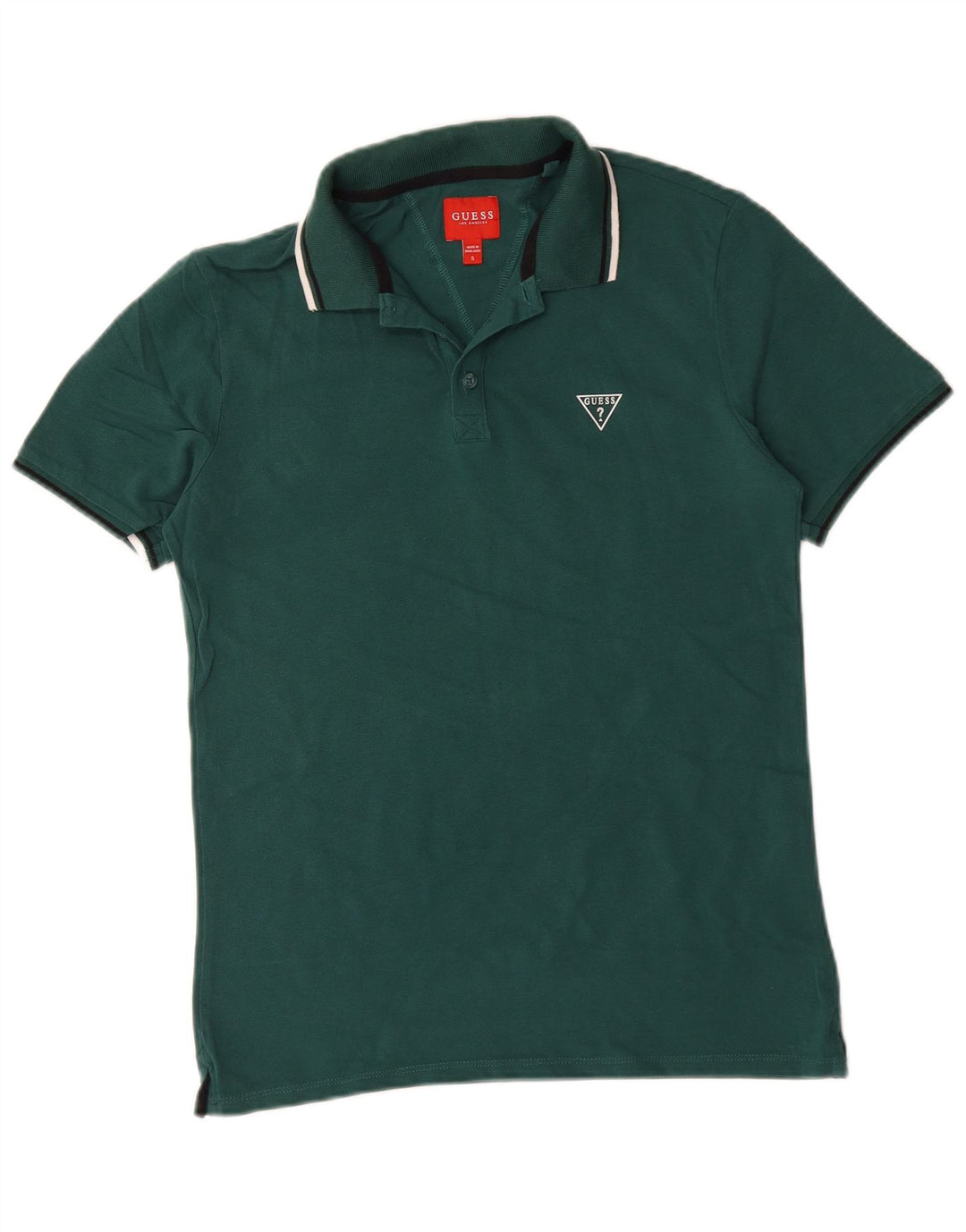 Guess Polo Hombre Small Verde Algodón