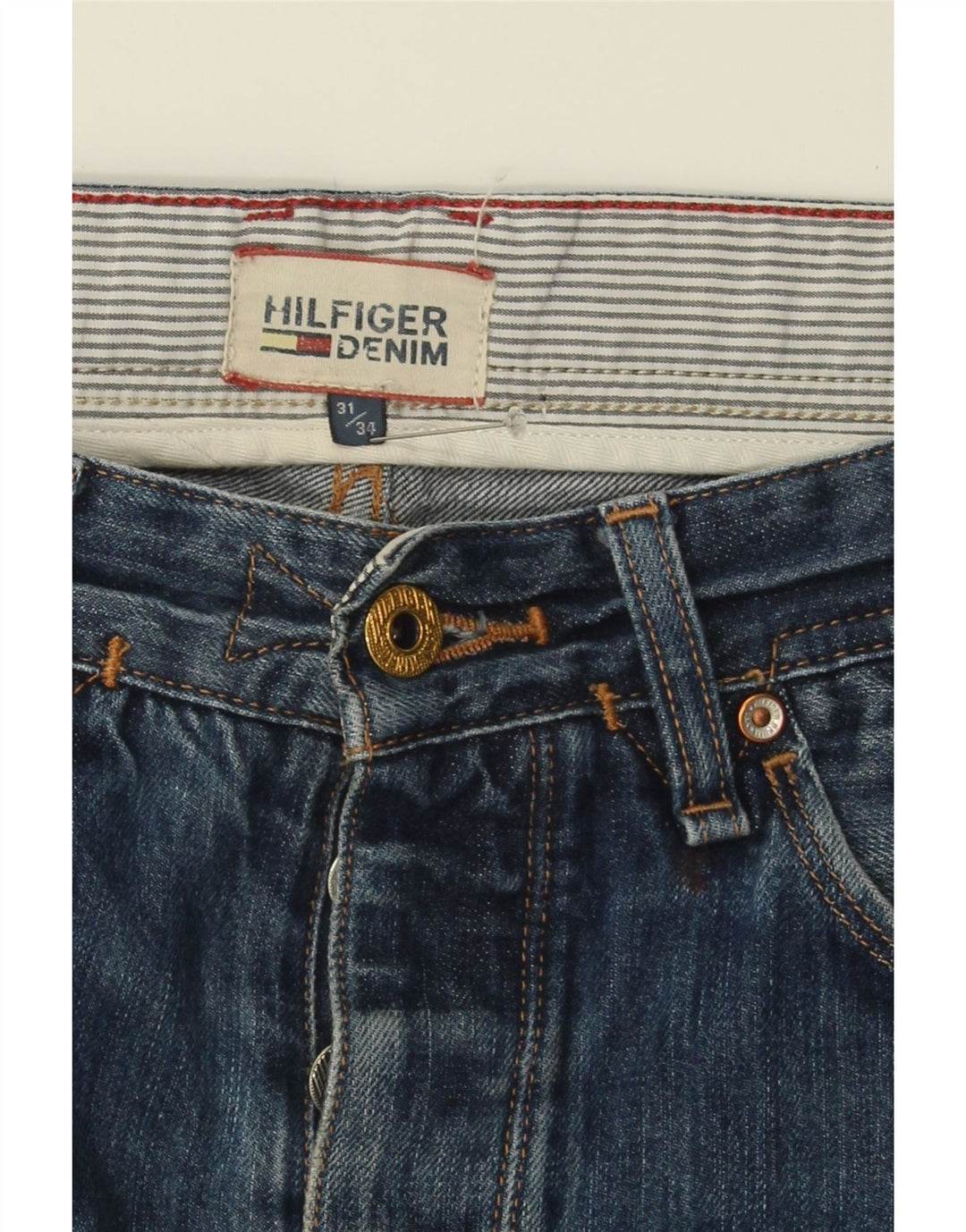 TOMMY HILFIGER Mens Slim Jeans W31 L34  Blue Cotton Vintage Tommy Hilfiger and Second-Hand Tommy Hilfiger from Messina Hembry 