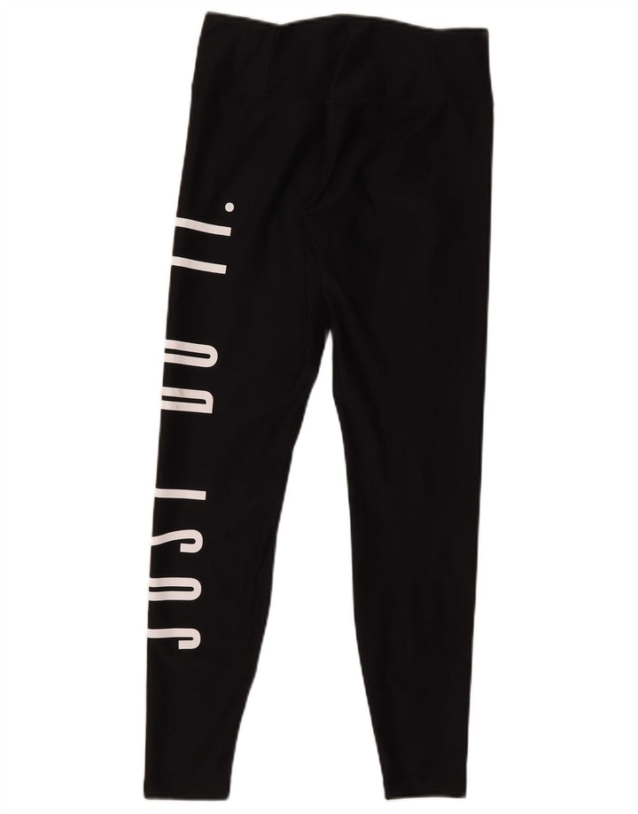 Nike Leggings Dri Fit Graphic para mujer UK 10 Pequeño Poliéster negro