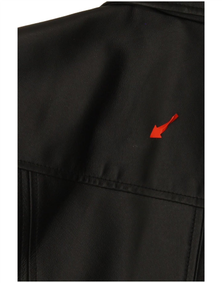 Covington Chaqueta de cuero para mujer Reino Unido 14 Cuero negro mediano