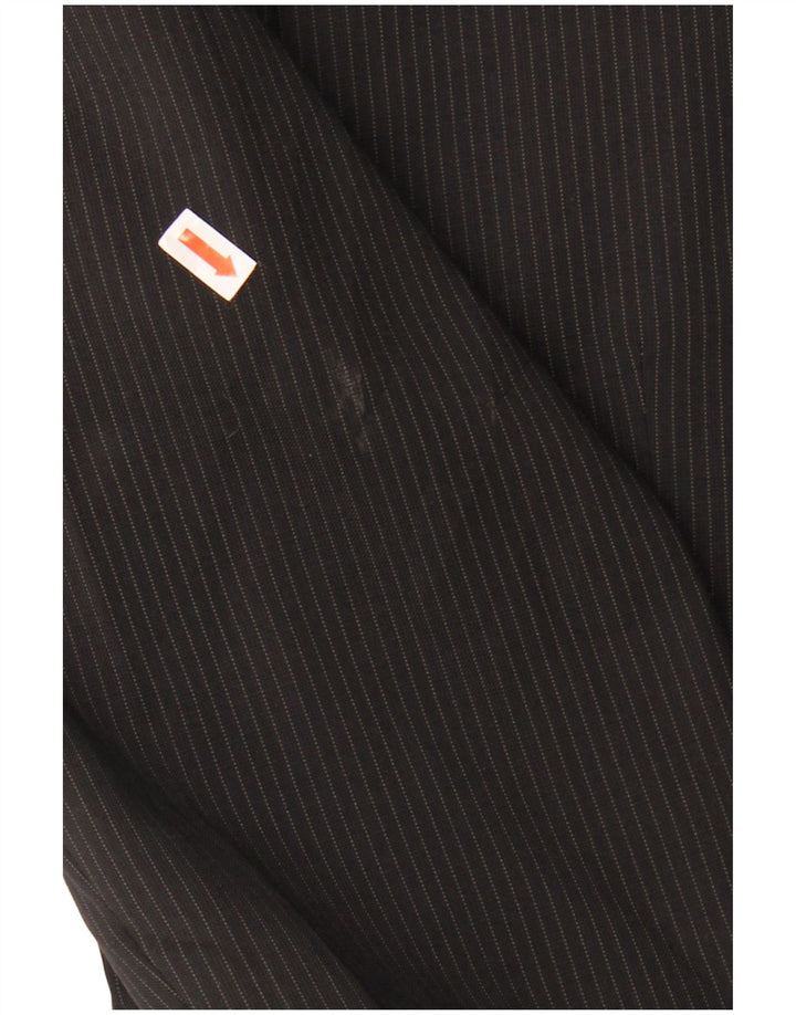 Zara Chaqueta Blazer De 2 Botones Para Hombre EU 50 Mediana Lana A Rayas Negra