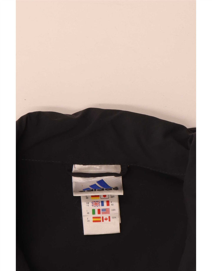Adidas - Chaqueta bomber para mujer, talla 40, talla grande, poliamida negra