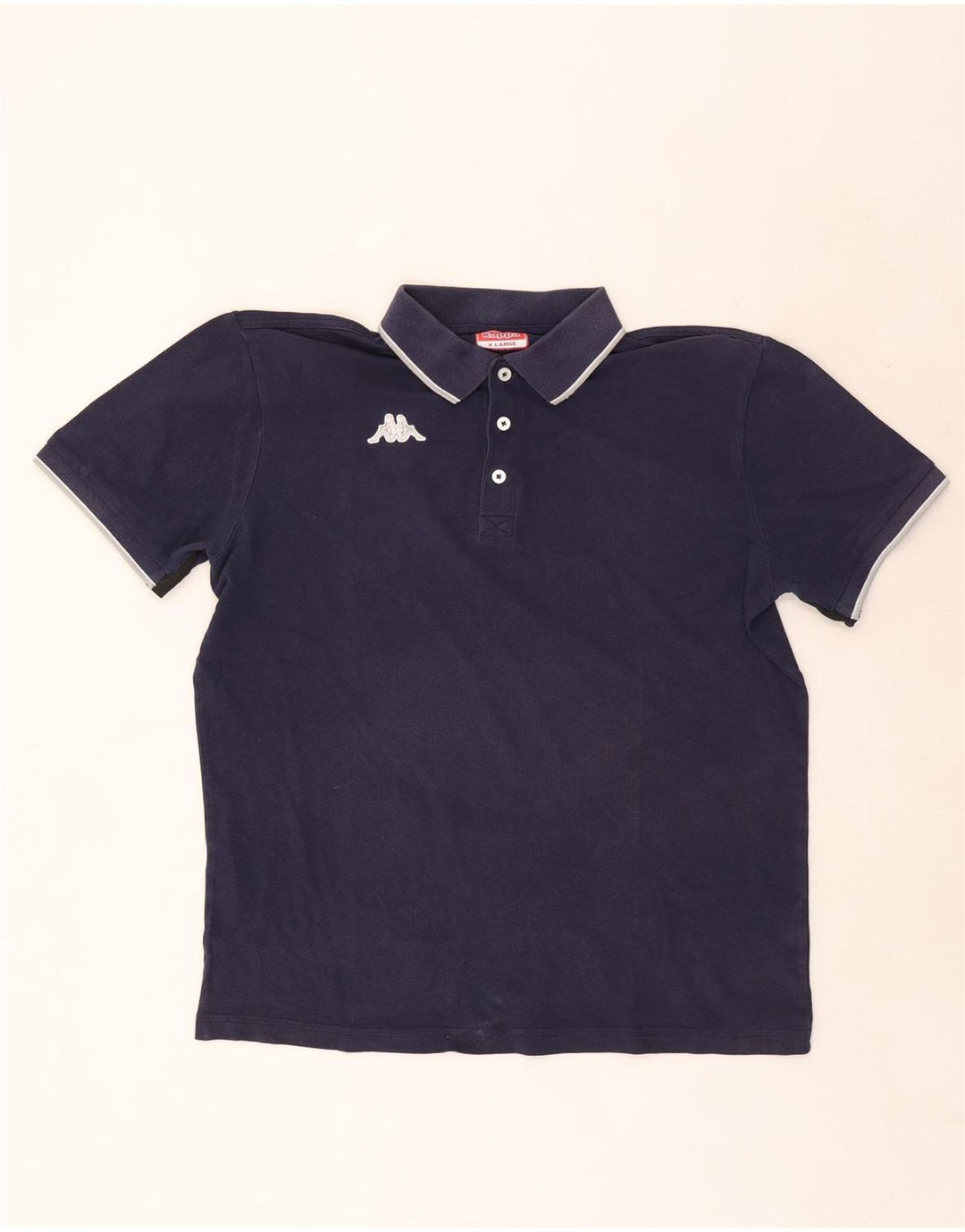 Kappa Polo Hombre XL Azul Marino Rayas