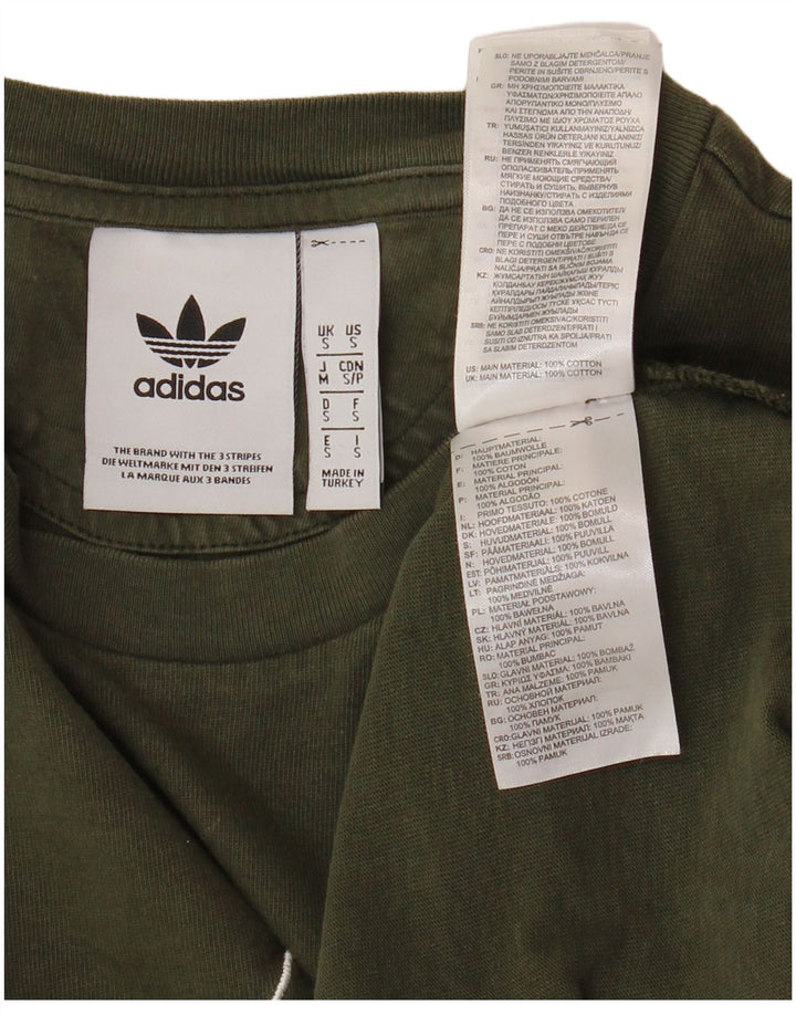 ADIDAS Camiseta gráfica para hombre Top Small Khaki Cotton