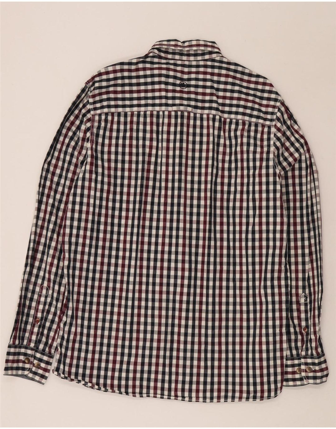 FAT FACE Camisa de corte clásico para hombre de algodón a cuadros multicolor grande