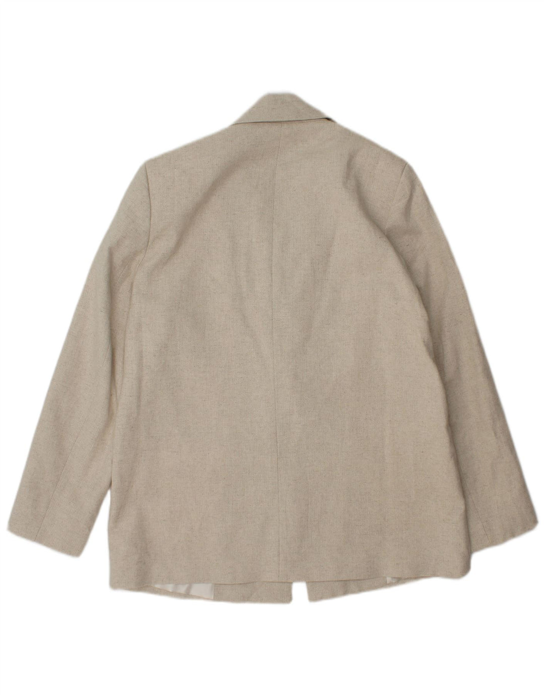 Zara Chaqueta tipo blazer con 1 botón para mujer, Reino Unido 44, Acetato de espiga beige mediano