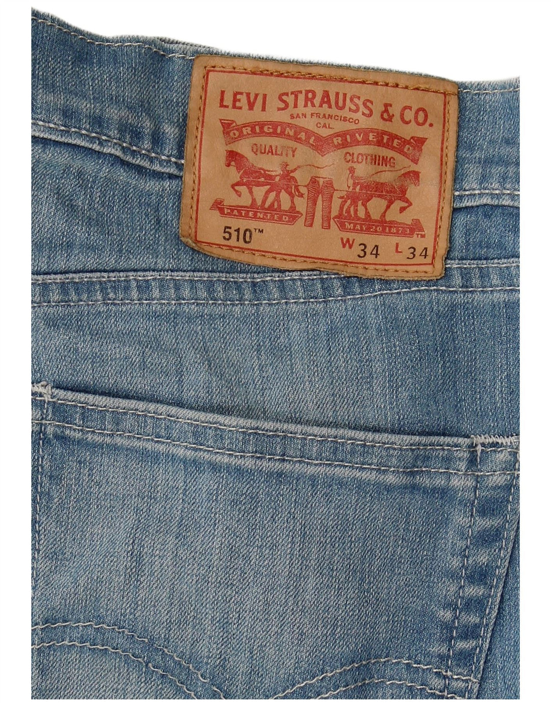 LEVI'S Vaqueros pitillo 510 para hombre W34 L34 Algodón azul