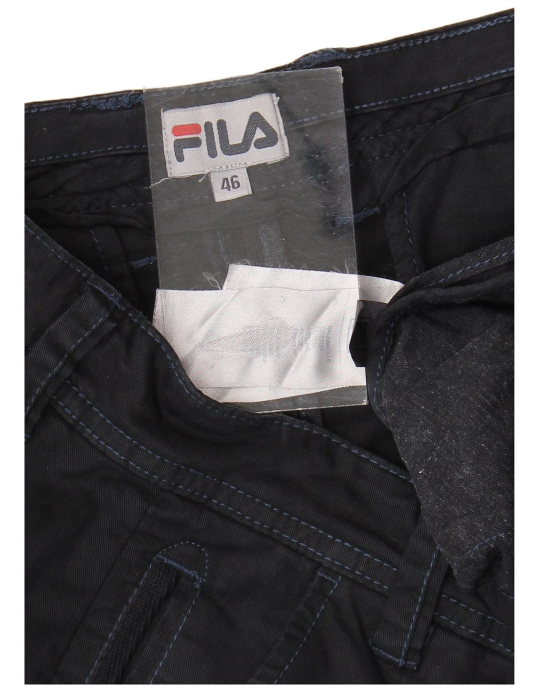 Fila Pantalones chinos delgados para hombre IT 46 Small W36 L30 Azul marino