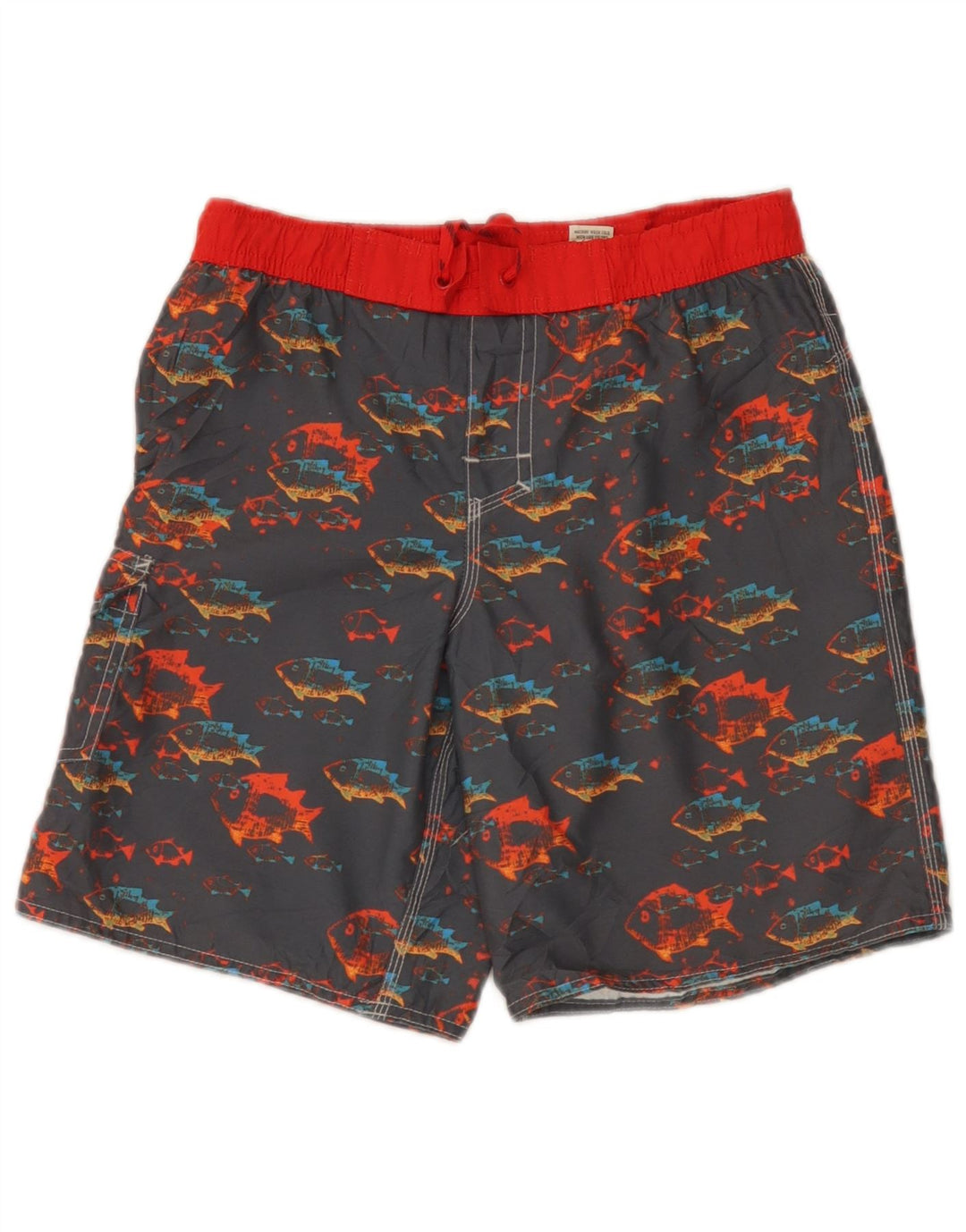 L.L.Bean Bañador con gráfico para niño 9-10 años Gris Poliéster