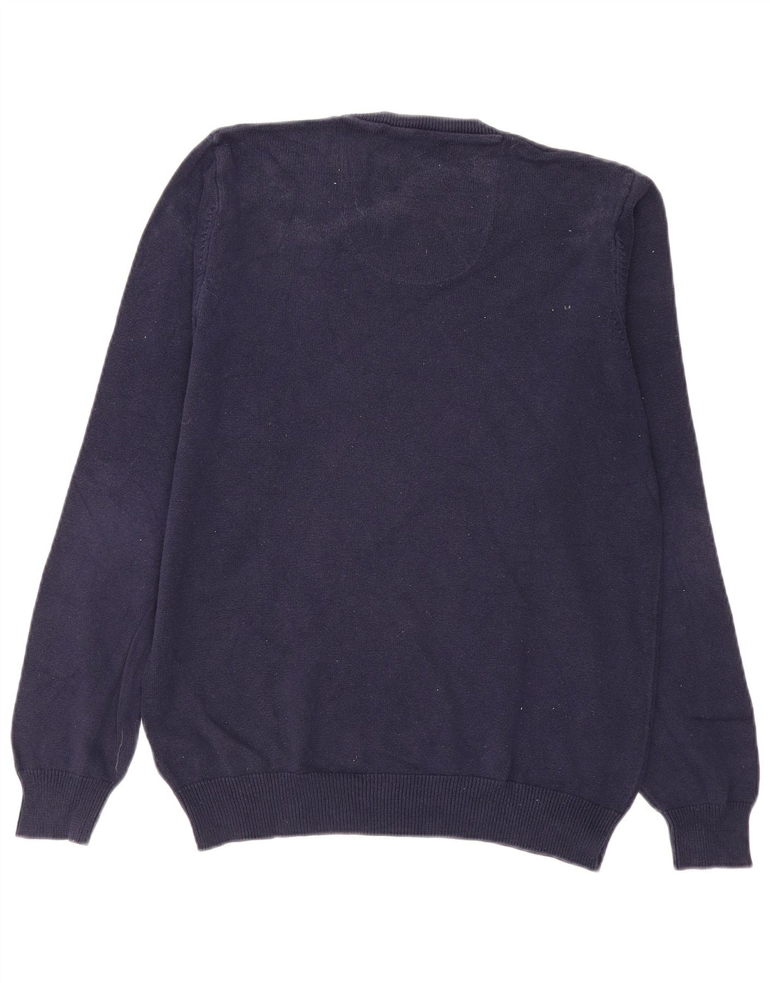 Marks & Spencer Suéter con Cuello en V para Hombre Algodón Azul Marino Mediano