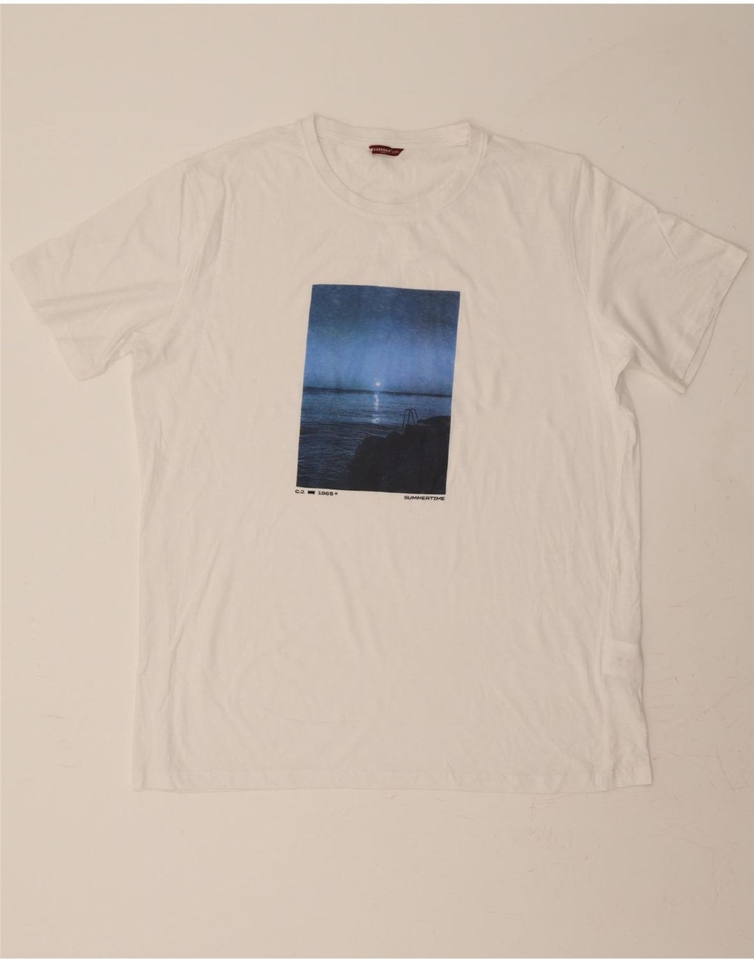 CARRERA Mens Graphic T-Shirt Top 2XL White Cotton Vintage Carrera and Second-Hand Carrera from Messina Hembry 