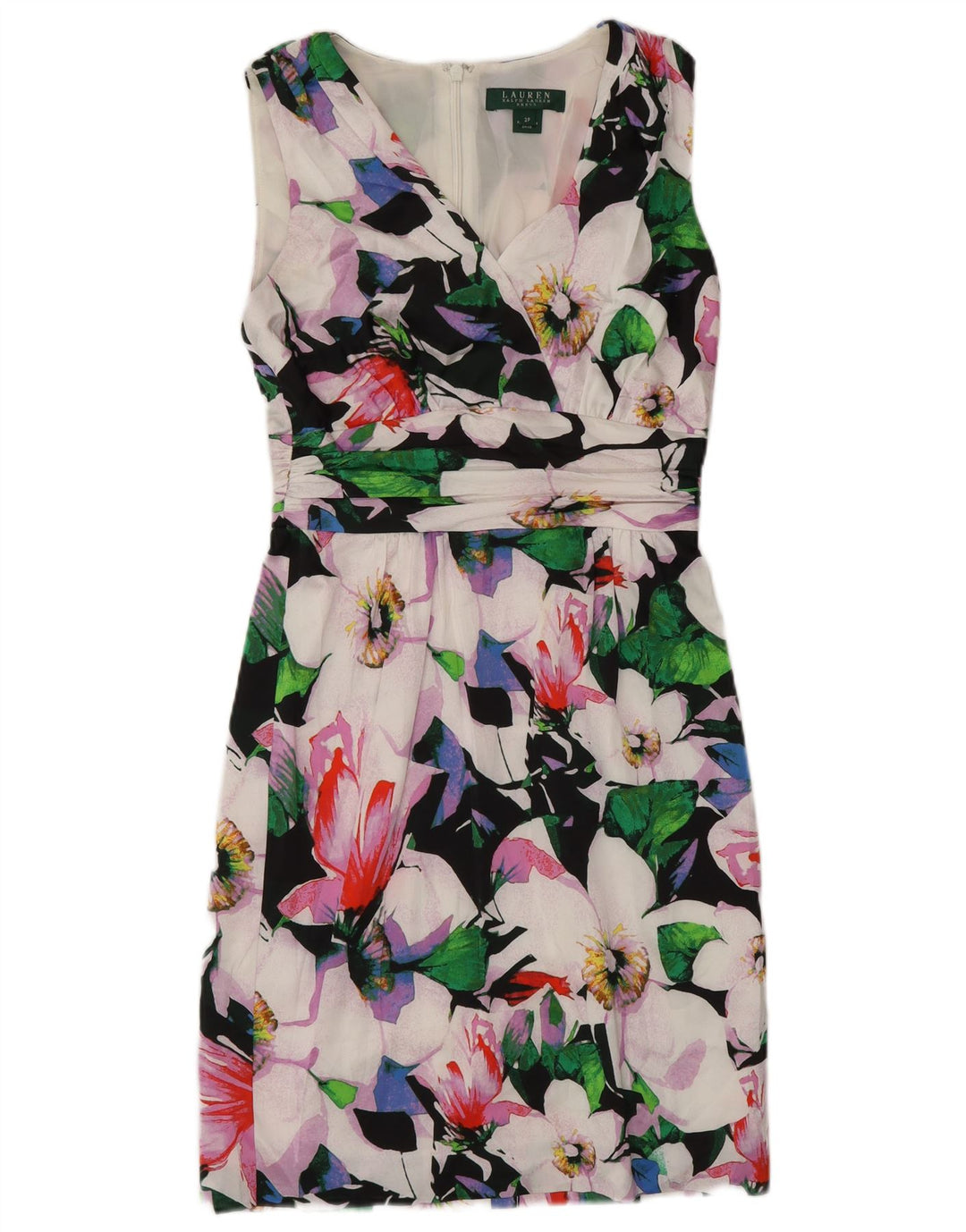 RALPH LAUREN Vestido sin mangas para mujer US 2 XS Multicolor Floral