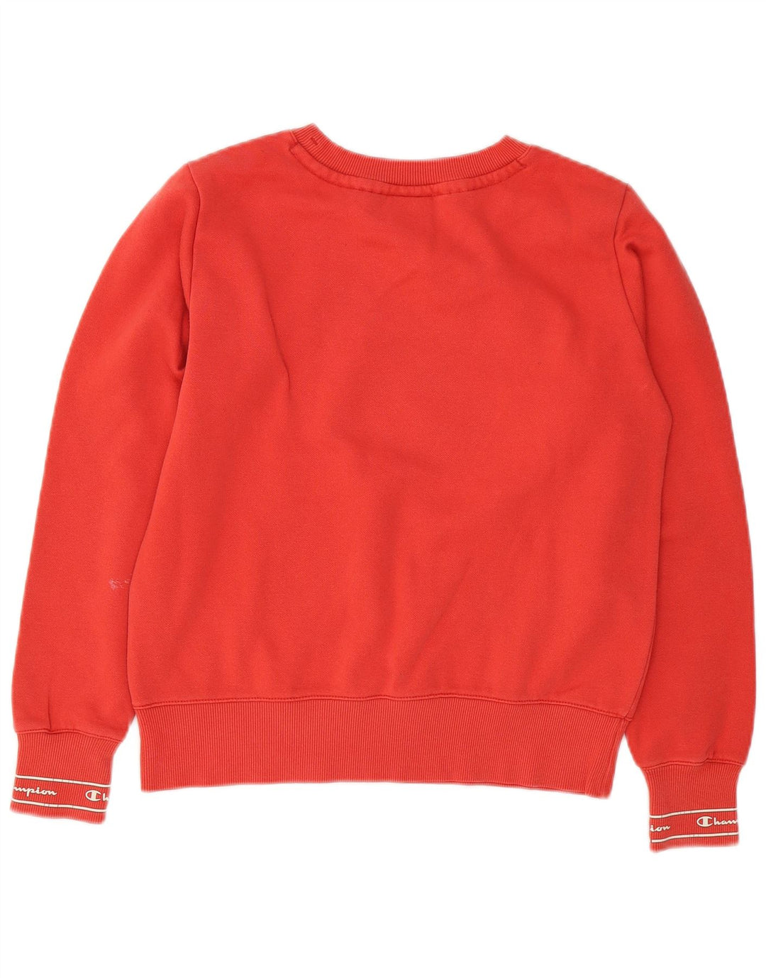 CHAMPION Womens Graphic Oversized Sweatshirt Jumper UK 10 Small Red Cotton