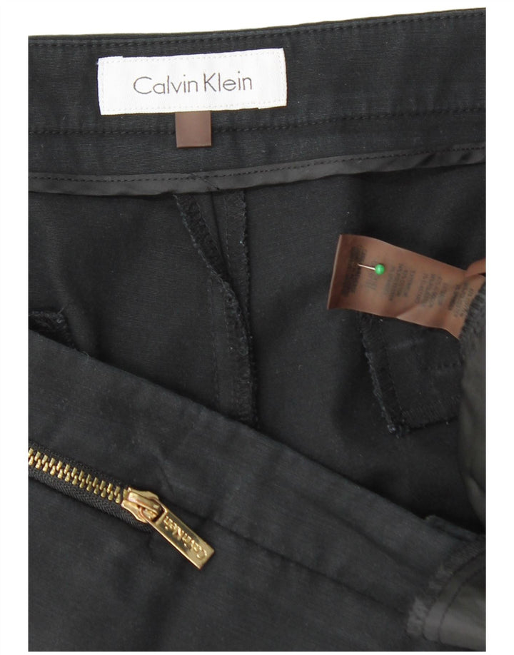 CALVIN KLEIN Pantalones cortos rectos para mujer W38 L27 Algodón negro