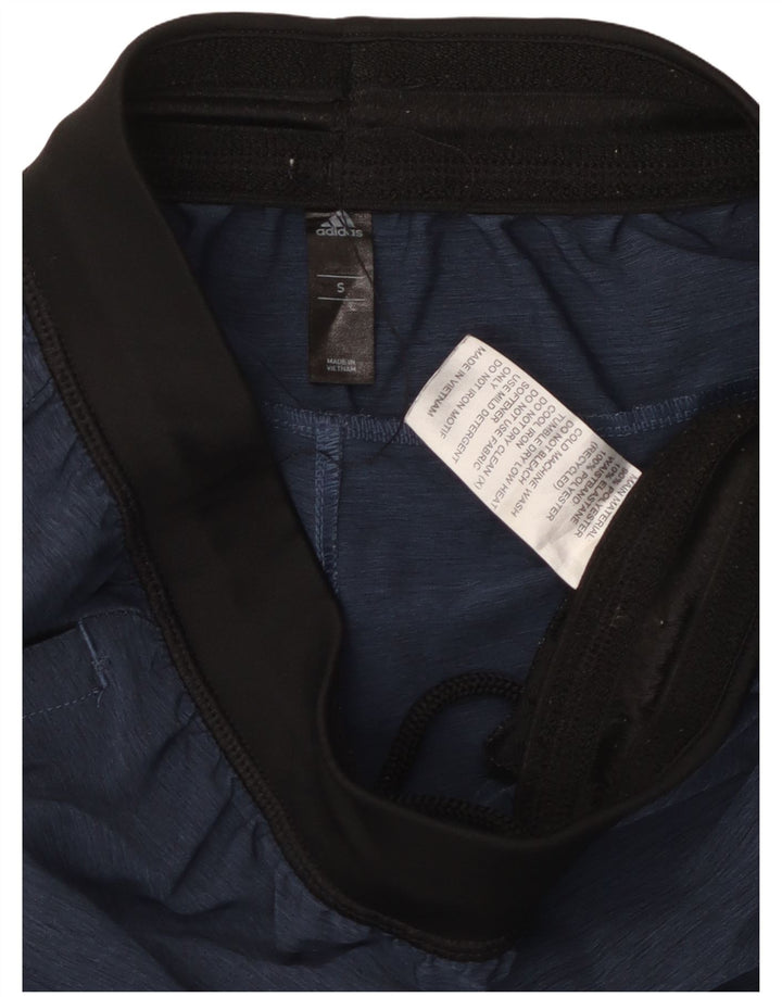 Adidas - Pantalones cortos deportivos para hombre, tamaño pequeño, color azul marino, poliéster