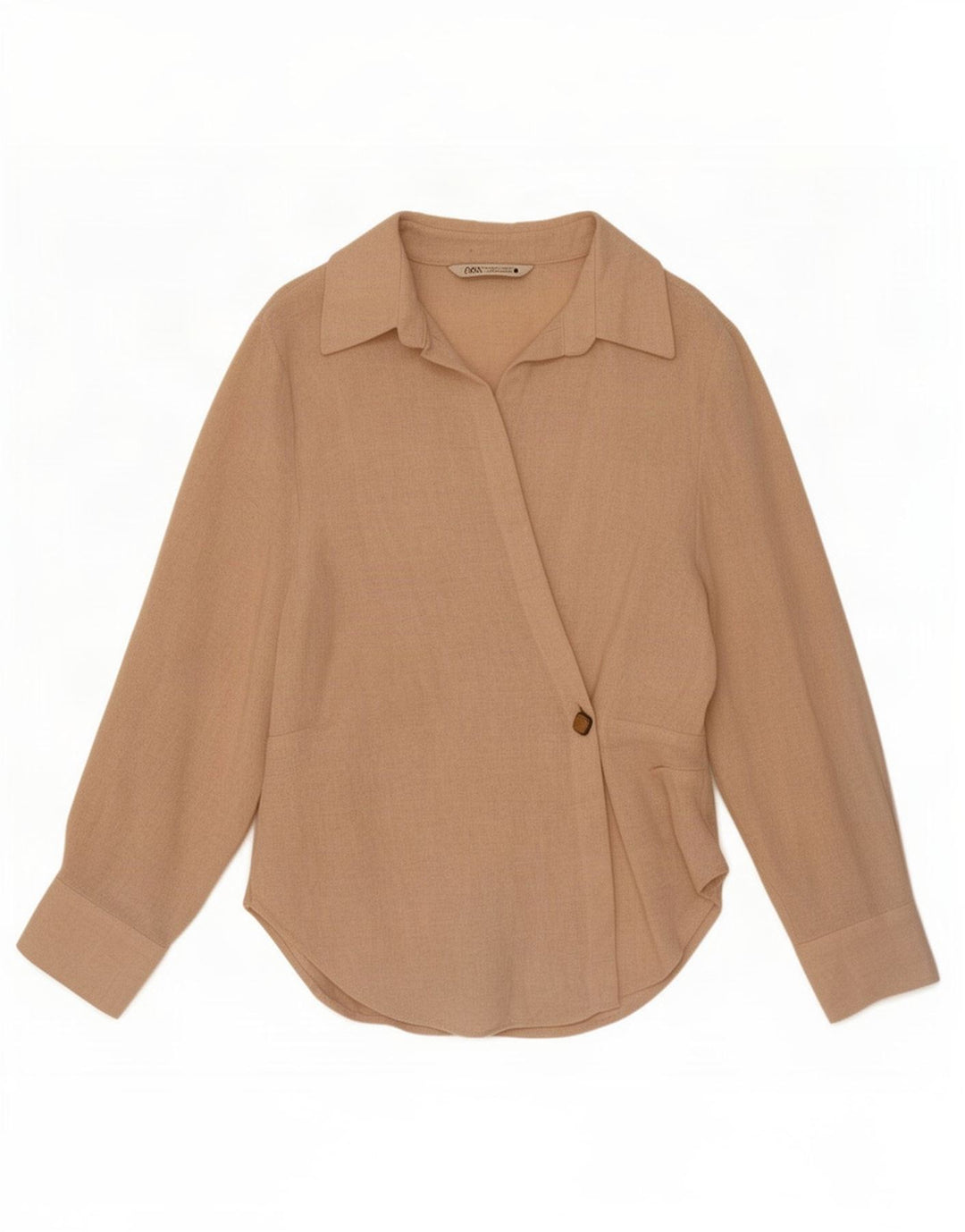 Zara Mujer Camisa UK 46 Grande Beige