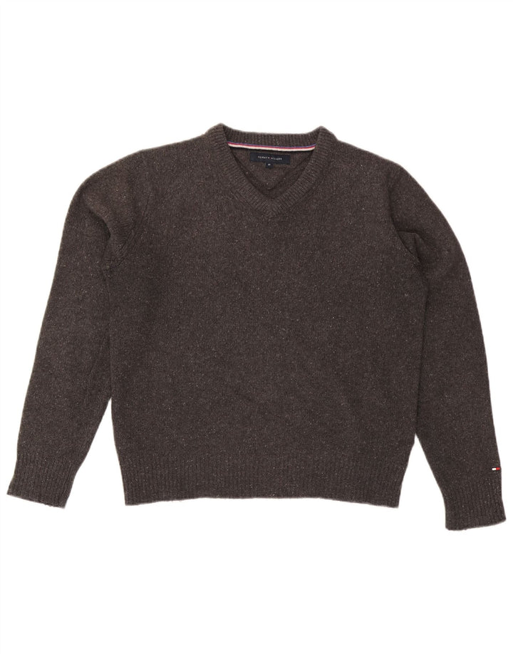 Tommy Hilfiger Jersey con Cuello en V de Lana Gris Medio para Hombre