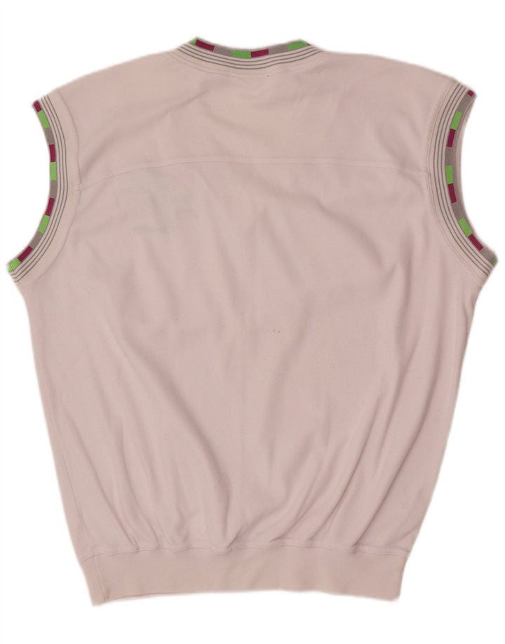 Lotto Hombre Camiseta Sin Mangas Estampada Grande Blanco