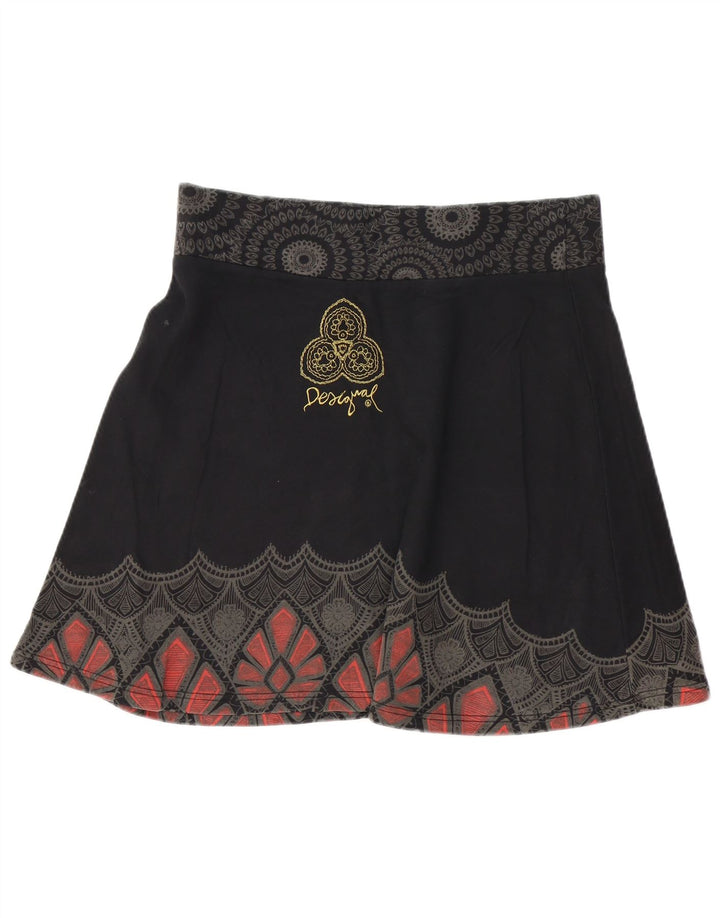 DESIGUAL Falda Midi Mujer XL W36 Black Paisley