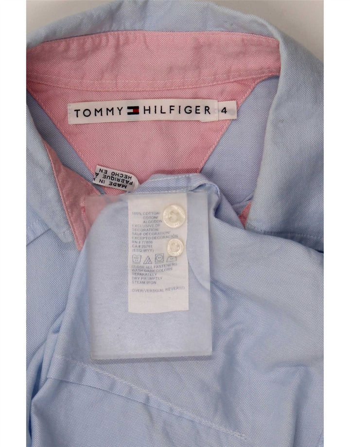Tommy Hilfiger Camisa para mujer US 4 Pequeño Algodón Azul