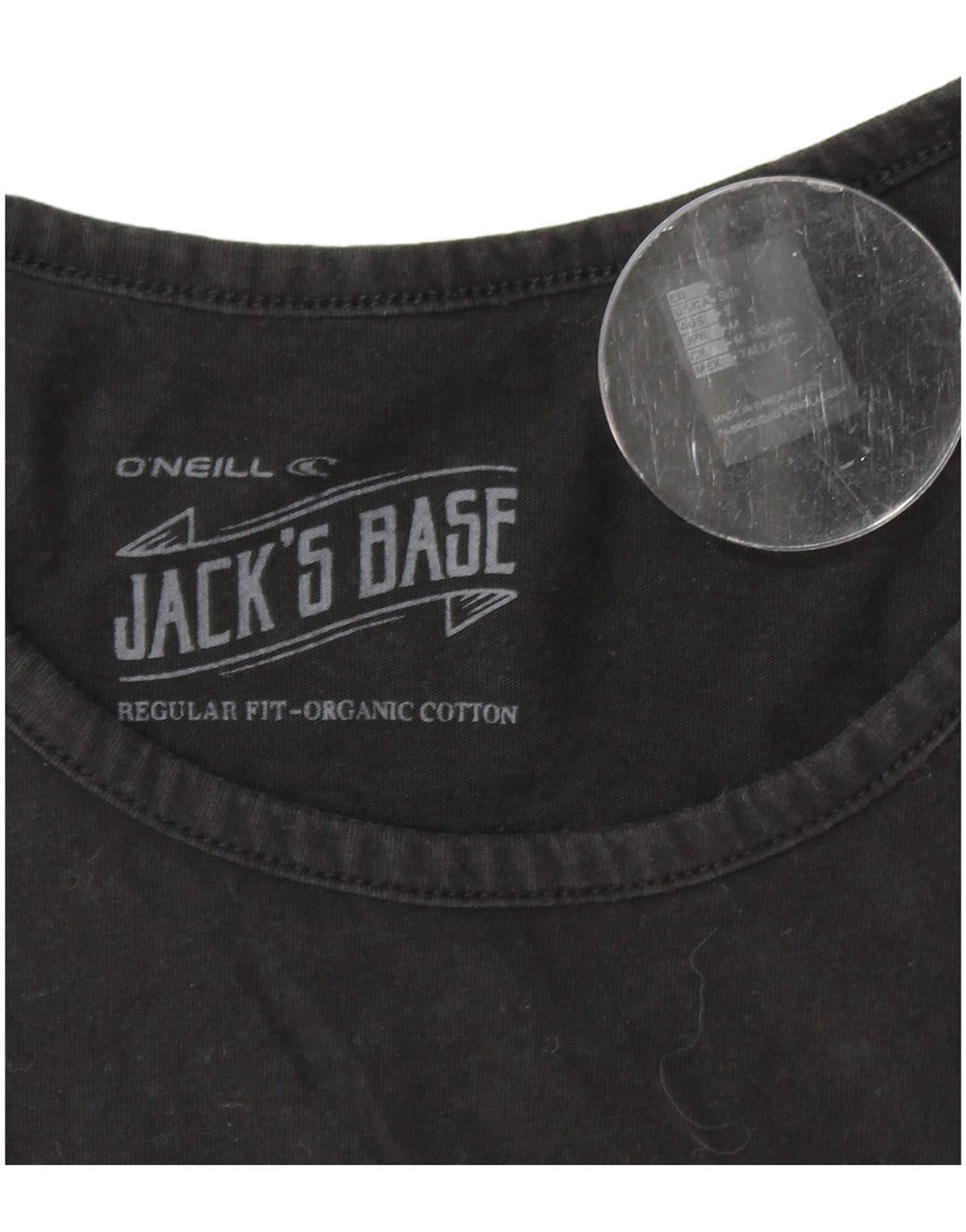 O'NEILL Camiseta sin mangas con gráfico de corte regular para hombre, talla pequeña, algodón negro