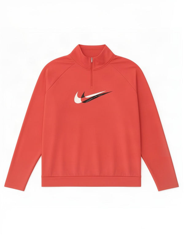 Nike Dri Fit - Chándal con cremallera y cuello para mujer, talla 40, XL, poliéster rosa