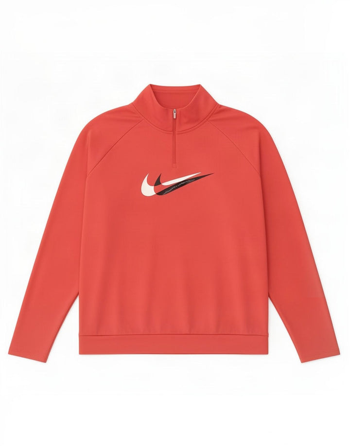 Nike Dri Fit - Chándal con cremallera y cuello para mujer, talla 40, XL, poliéster rosa