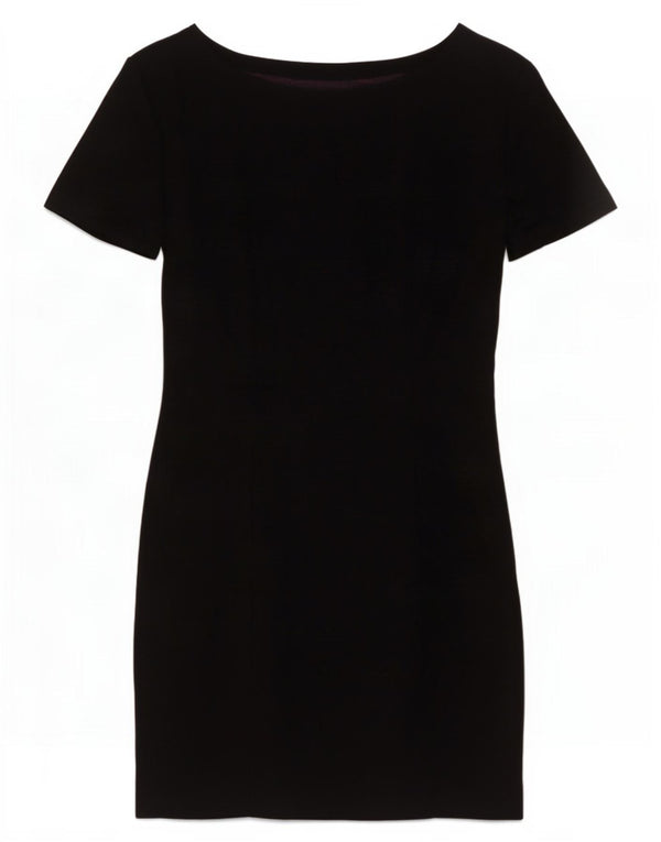 Stefanel Vestido tubo para mujer IT 42 Mediano Negro Lana nueva