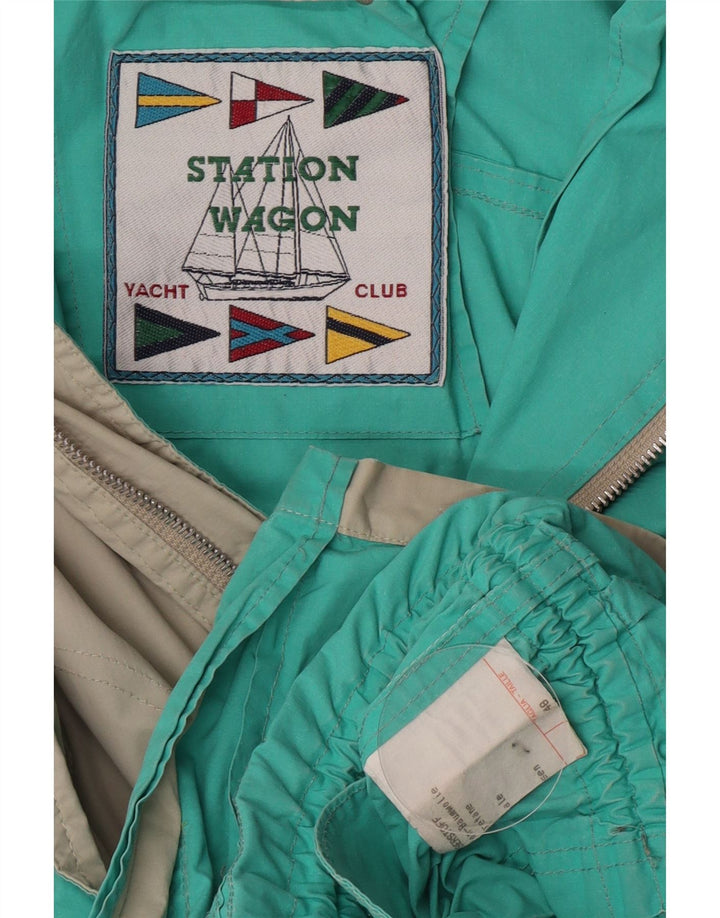 Chaqueta utilitaria vintage con capucha para hombre IT 48 Algodón gris medio