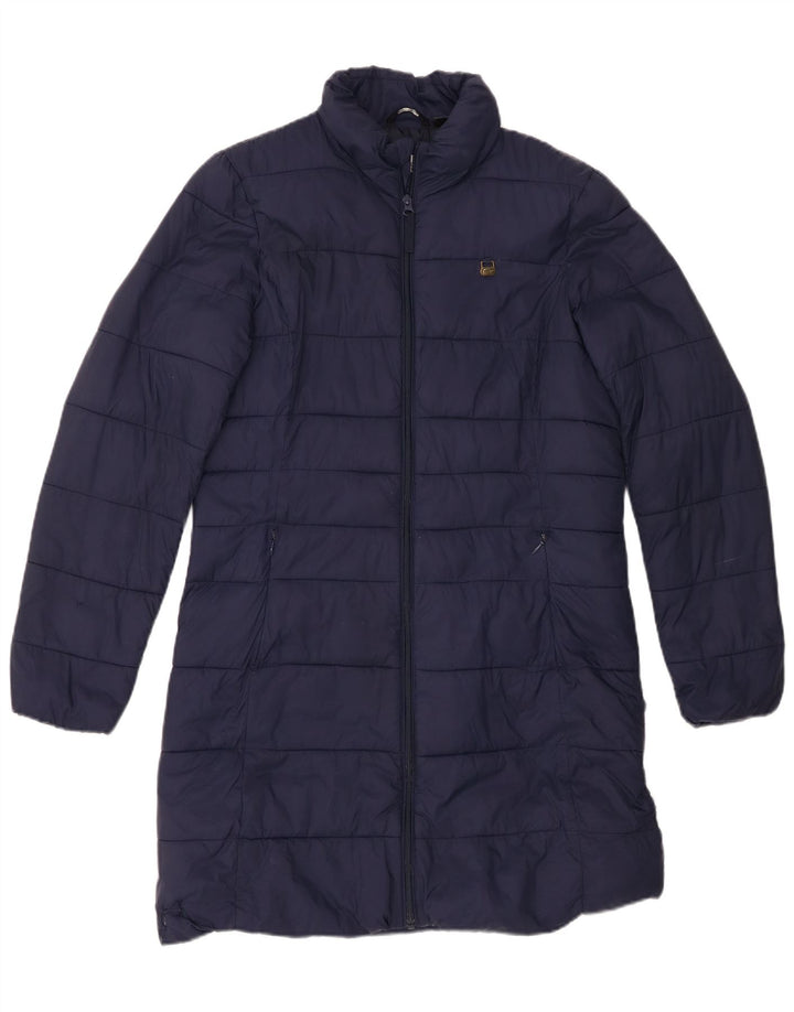 Abrigo acolchado para mujer Lacoste Talla 38 Mediano Azul marino Poliamida