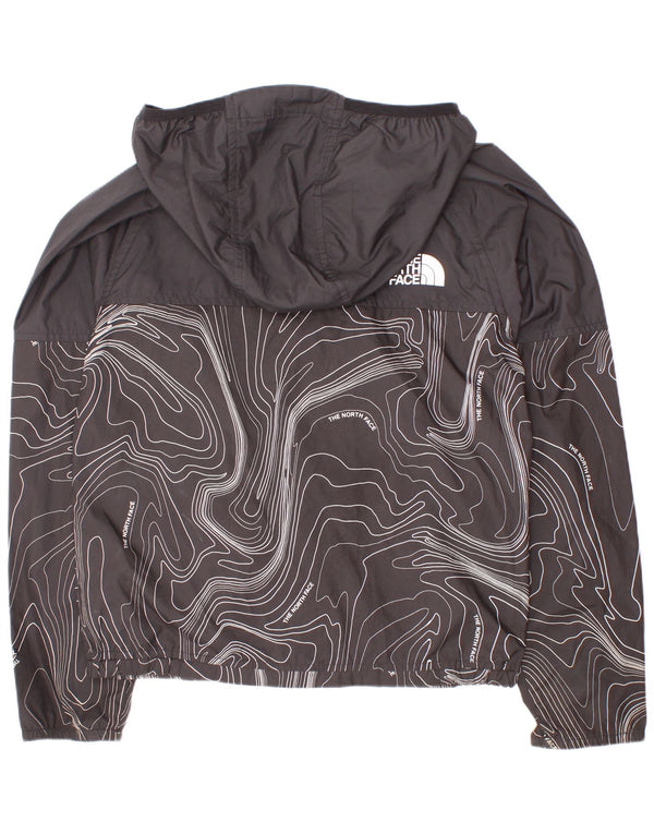 The North Face Chaqueta impermeable con capucha para niños de 7 a 8 años, talla pequeña, color negro