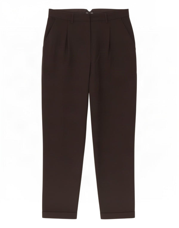 Topshop Pantalones chinos cónicos para mujer UK 12 Medium W30 L26 Poliéster negro