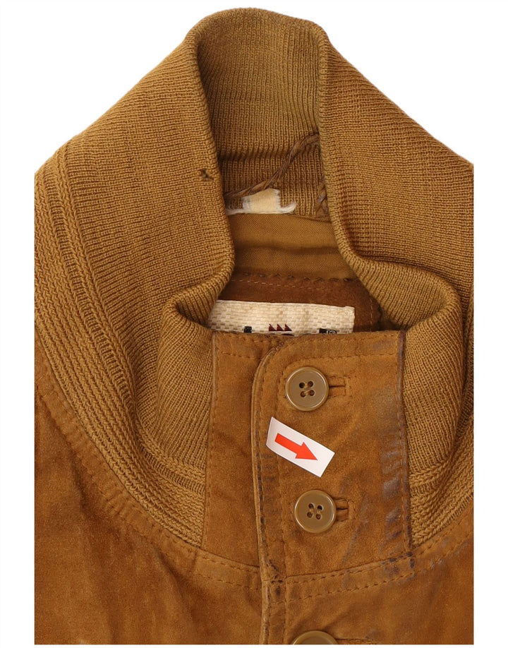 Conbipel Chaqueta Bomber de Ante para Hombre UK 42 XL Cuero Marrón