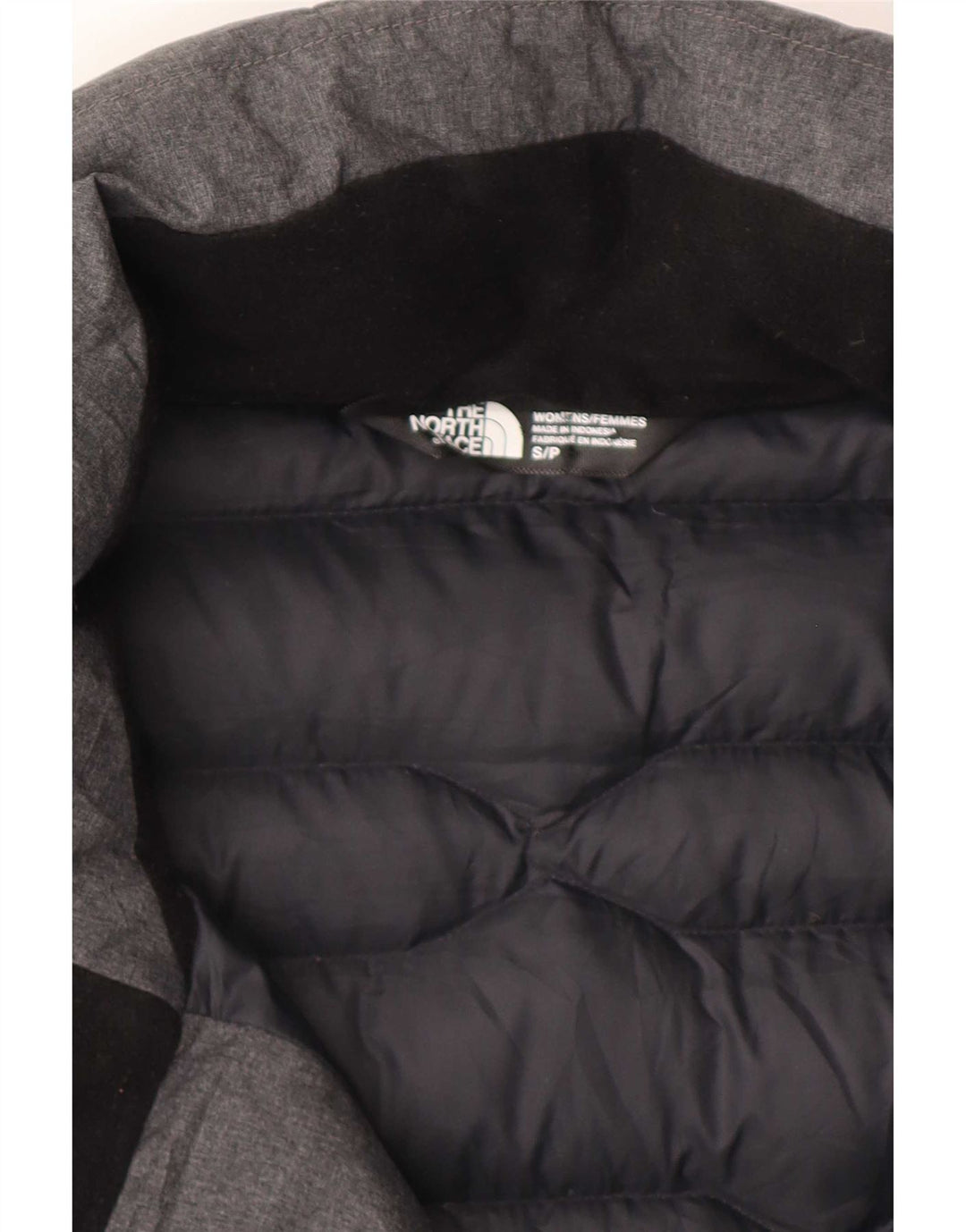 The North Face Abrigo acolchado para mujer UK 10 Small Nylon gris