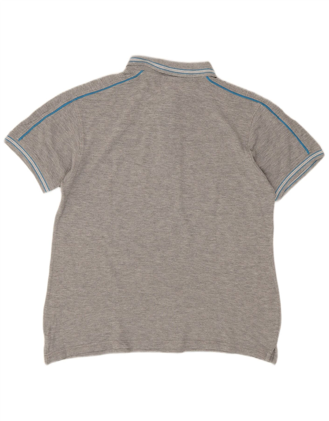 Polo Lotto Hombre De Algodón A Rayas Gris Grande